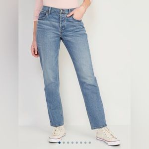 Old Navy Slouchy Straight High Rose Jeans